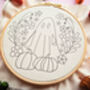 Floral Ghost Halloween Embroidery Kit, thumbnail 4 of 4