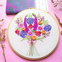 Summer Bouquet Embroidery Kit, thumbnail 2 of 4