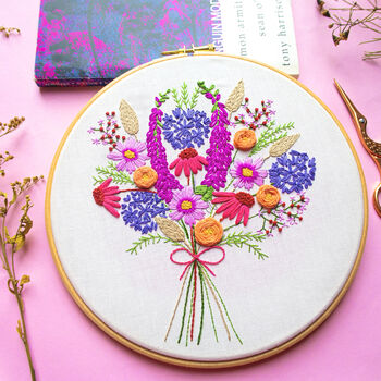 Summer Bouquet Embroidery Kit, 2 of 4