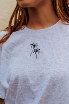 Embroidered Palm Tree T Shirt, 4 of 6