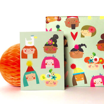 Mini Faces Greetings Card, 3 of 5