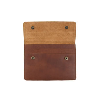 Personalised Leather Travel Wallet In Vintage Brown, 3 of 7
