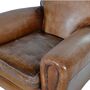 Brown Aged Leather Deco Armchair, thumbnail 2 of 2