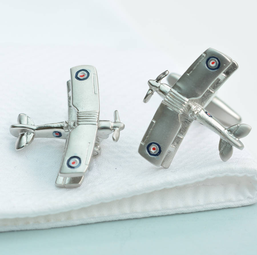 Image of Tiger Moth Bi Plane Cufflinks