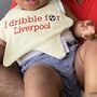 'I Dribble For…' Football Baby Bib, thumbnail 1 of 6