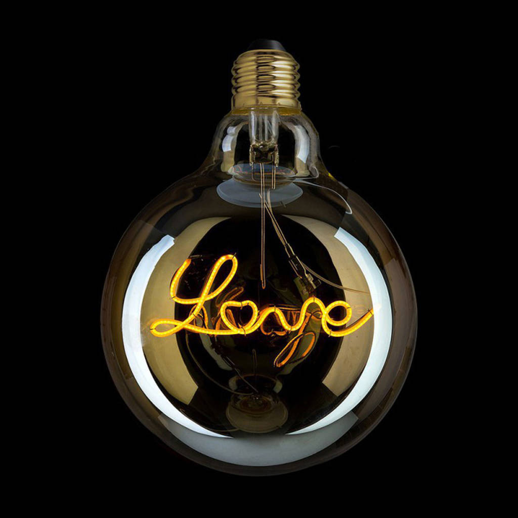 Love Filament Light Bulb, 1 of 2