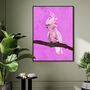 Custom Personalised Pink Cocatoo Bird Art Print, thumbnail 1 of 5