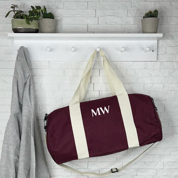 Personalised Mens Weekend Bag. Holdall With Initials, 3 of 4