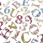 Liberty Print Applique Letters And Numbers Five Sizes, thumbnail 1 of 4