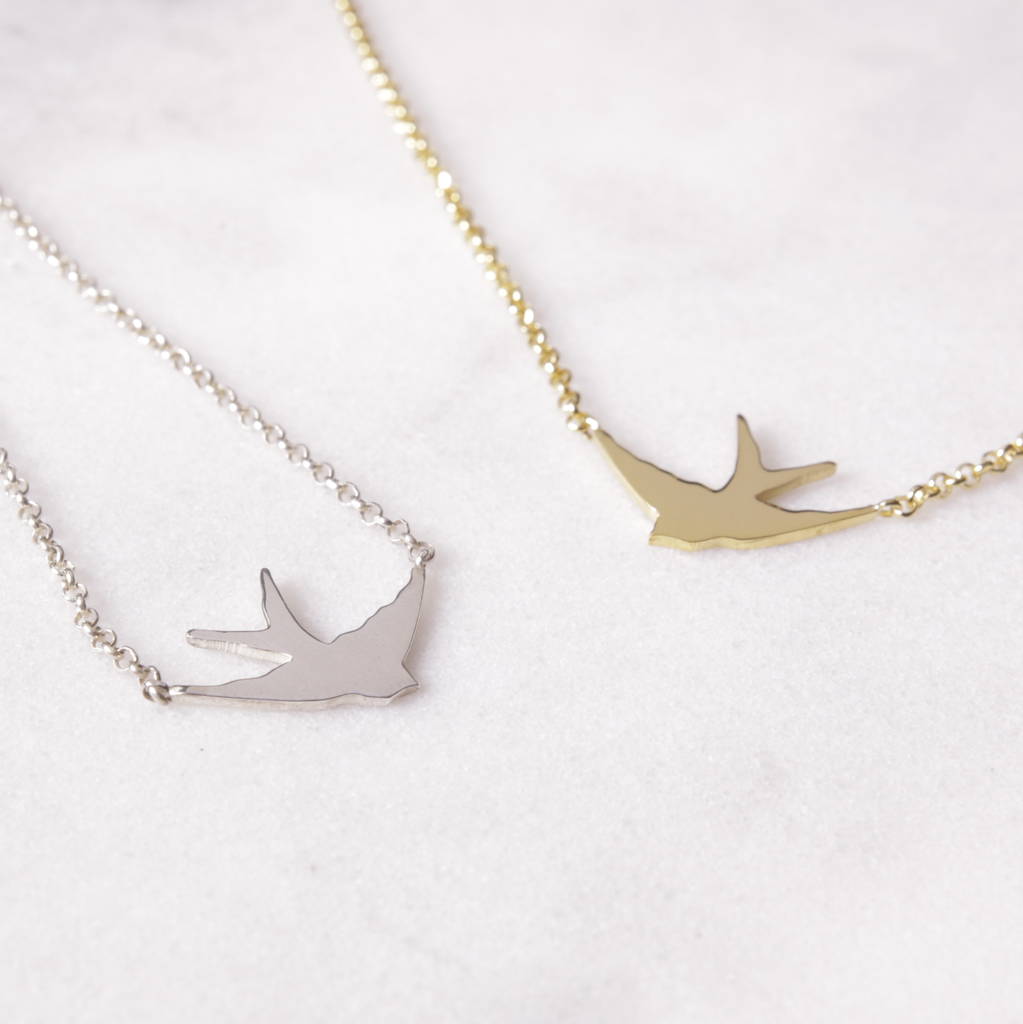 swallow necklace by louise wade | notonthehighstreet.com