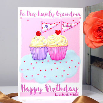 Personalised Cupcake Relation Birthday Card, 8 of 10