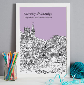 Personalised Cambridge Graduation Gift Print, 5 of 9