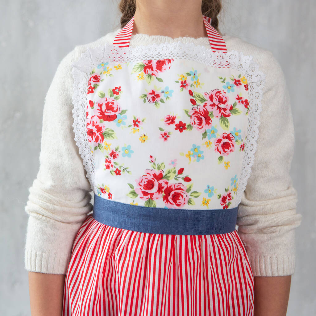 Cute Cotton Kitchen Apron For Women And Kids, 1 of 12