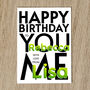 Personalised Birthday Card With Names And Message, thumbnail 4 of 8