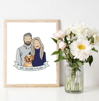 Personalised Hand Drawn Couple Illustration, 9 of 10