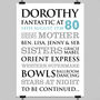 Personalised 80th Birthday Typographic Art Print, thumbnail 6 of 11