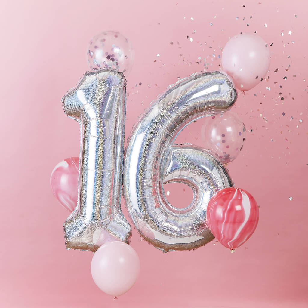 16th Birthday Celebration Balloon Bundle, 1 of 3