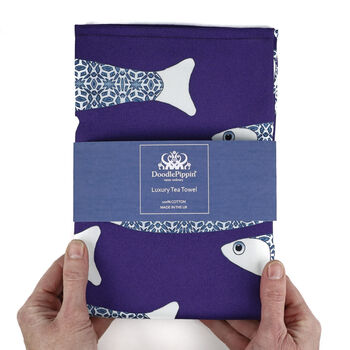 'Ocean Shoal' 100% Cotton Tea Towel, 3 of 12