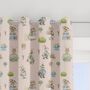 Bunny Family Blackout Lined Curtains, Blush Pink, thumbnail 3 of 4