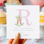 Flopsy Bunny Initial Birthday Card *Fully Personalised, thumbnail 1 of 2