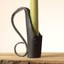 11th Anniversary Gift Hand Forged Steel Dinner Candle Holder, thumbnail 2 of 10