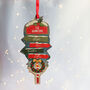 Personalised Family Sign Christmas Decoration And Card, thumbnail 10 of 10