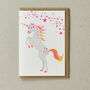 Rainbow Unicorn Risograph Greeting Card, thumbnail 1 of 2