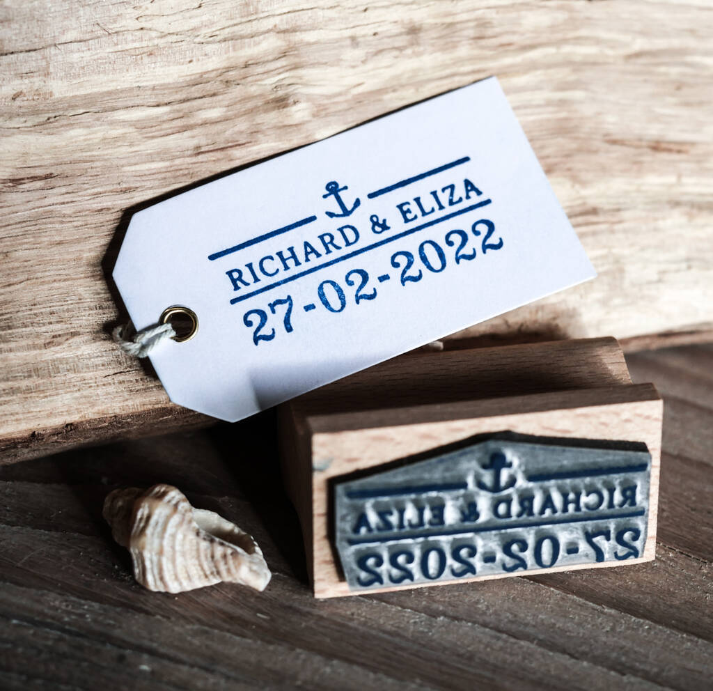 Nautical Wedding Favour Stamp, 1 of 6