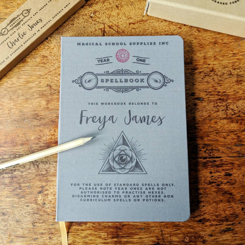 Personalised Spell Notebook By Lou Brown Designs