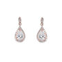 Belmont Rhodium, Gold Or Rose Gold Plated Drop Earrings, thumbnail 5 of 11