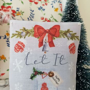 Christmas Illustration Scented Fabric Gift Pillow, 2 of 10