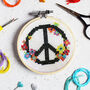 Peace And Love Mini Cross Stitch Kit, thumbnail 2 of 2