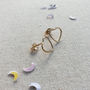 14k Gold Filled Love Heart Ear Stud Earrings, thumbnail 2 of 8