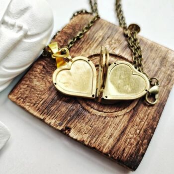 Personalized Heart Photo Album Locket Necklace, 2 of 6