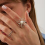 Pearl Molten Drip Sunburst Sterling Silver Set, thumbnail 5 of 8