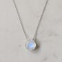 Moonstone Teardrop June Birthstone Necklace, Silver, thumbnail 4 of 6