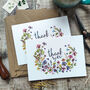 Pressed Flower Curl Thank You Cards, thumbnail 3 of 6