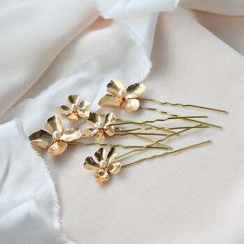 Floral Wedding Hair Pin Set, 5 of 8