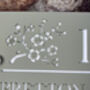 Personalised Blossom Design House Acrylic Number Sign, thumbnail 4 of 6