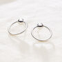 Ball Hoop Stud Earrings, thumbnail 2 of 6