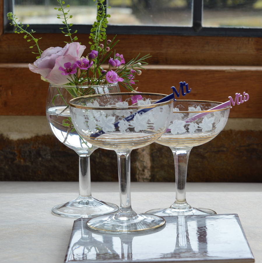 personalised word cocktail sticks by suzy q designs