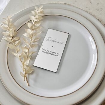 Bridesmaid Gold Silver Wedding Place Setting, 4 of 7
