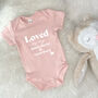 Loved By Auntie And Uncle Personalised Babygrow, thumbnail 7 of 9