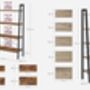 Industrial Ladder Shelf Bookshelf Storage Unit, thumbnail 11 of 12