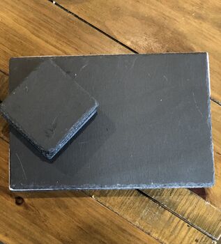 Natural Welsh Slate Placemats And Coasters 12pc, 2 of 3