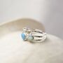 Handmade Two Tone Opal Flower Ring, thumbnail 1 of 8