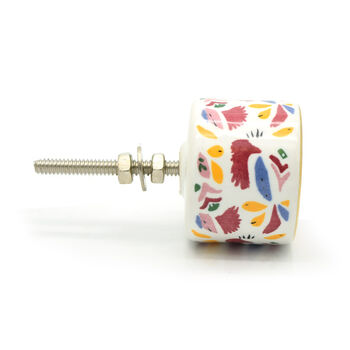 Colourful Hand Painted Cylinder And Hexagonal Knobs, 11 of 12