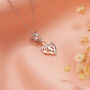 30th Birthday Necklace, Sterling Silver – Rose Gold Heart Jewelry, thumbnail 3 of 5
