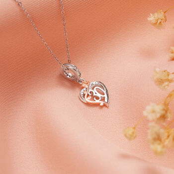 30th Birthday Necklace, Sterling Silver – Rose Gold Heart Jewelry, 3 of 5