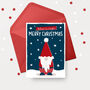 Christmas Gnome Card. Single Card Or Pack Of Six, thumbnail 1 of 4